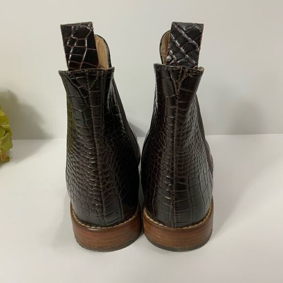 JOULES WESTBOURNE Crocodile print leather Chelsea booties - Picture 6 of 6